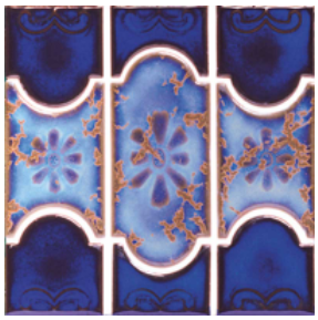 National Pool Tile Cobalt w/ Terra Buenos Mosaic Pattern Tile - MASBUE244J