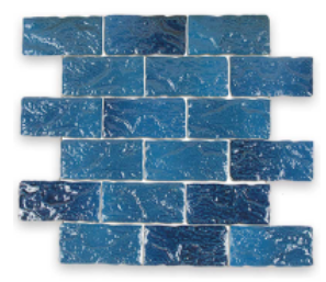 National Pool Tile 2"x4" Ocean Blue Earthtone Brick Tile - MASEB7