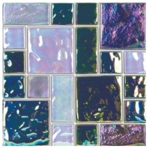 National Pool Tile Shimmer Bermuda Mosaic Pattern Tile - MASSHR91
