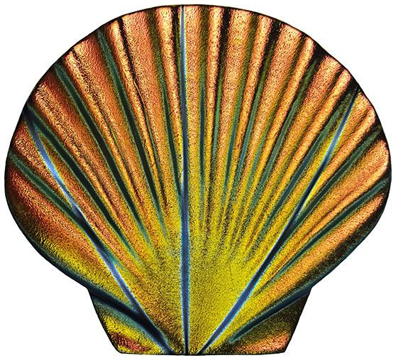 Artistry in Mosaics 5" Fusion Rainbow Seashell Design - MSSHRAIB