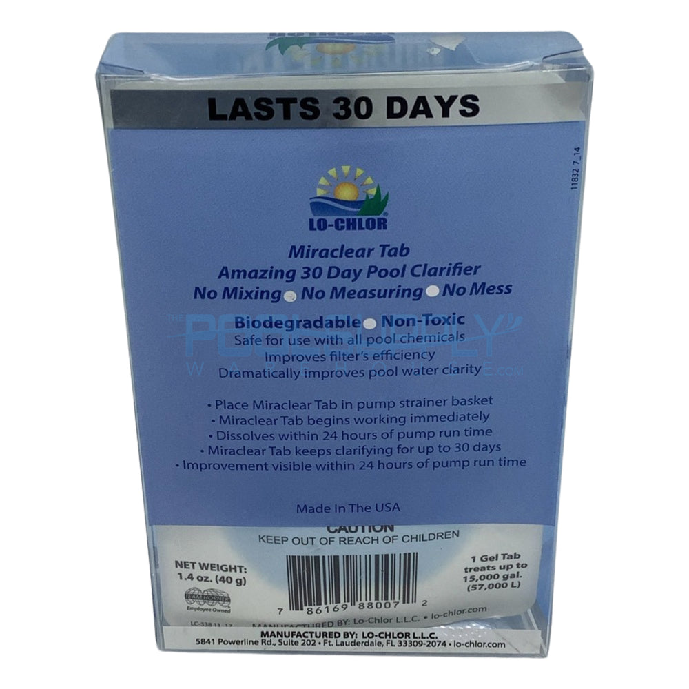 Miraclear Pool Clarifier Tab - 1.4 oz - LO-3015