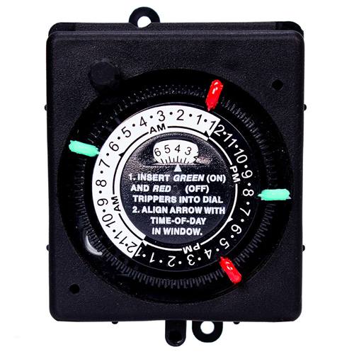 24-Hour Panel Mount Timer with Manual Override-The Pool Supply Warehouse