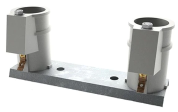 Permacast Channels with Hanover Socket, 8" Center, Aluminum - PC-4008-AC