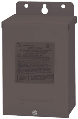 Intermatic 300W, 3A, 120 VAC Input, 12-14 VAC Output, 60 Hz Safety Transformer - PX300S