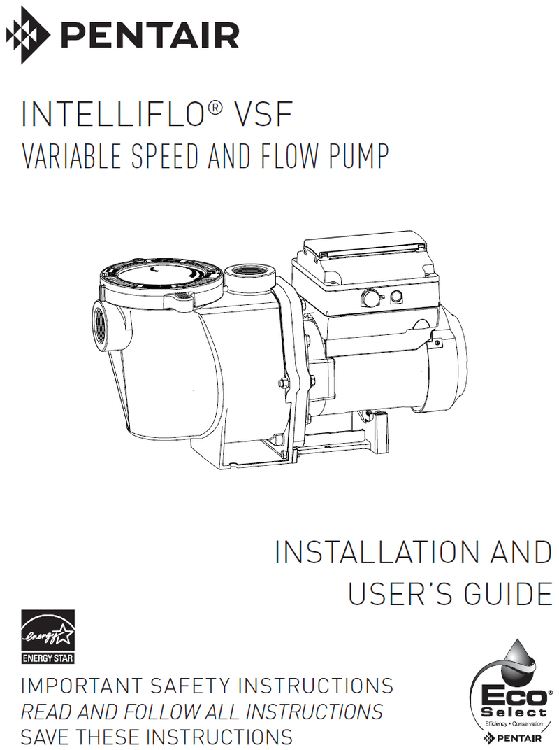 Pentair IntelliFlo 3 HP 230V VSF Pool Pump - 011056 Installation Manual