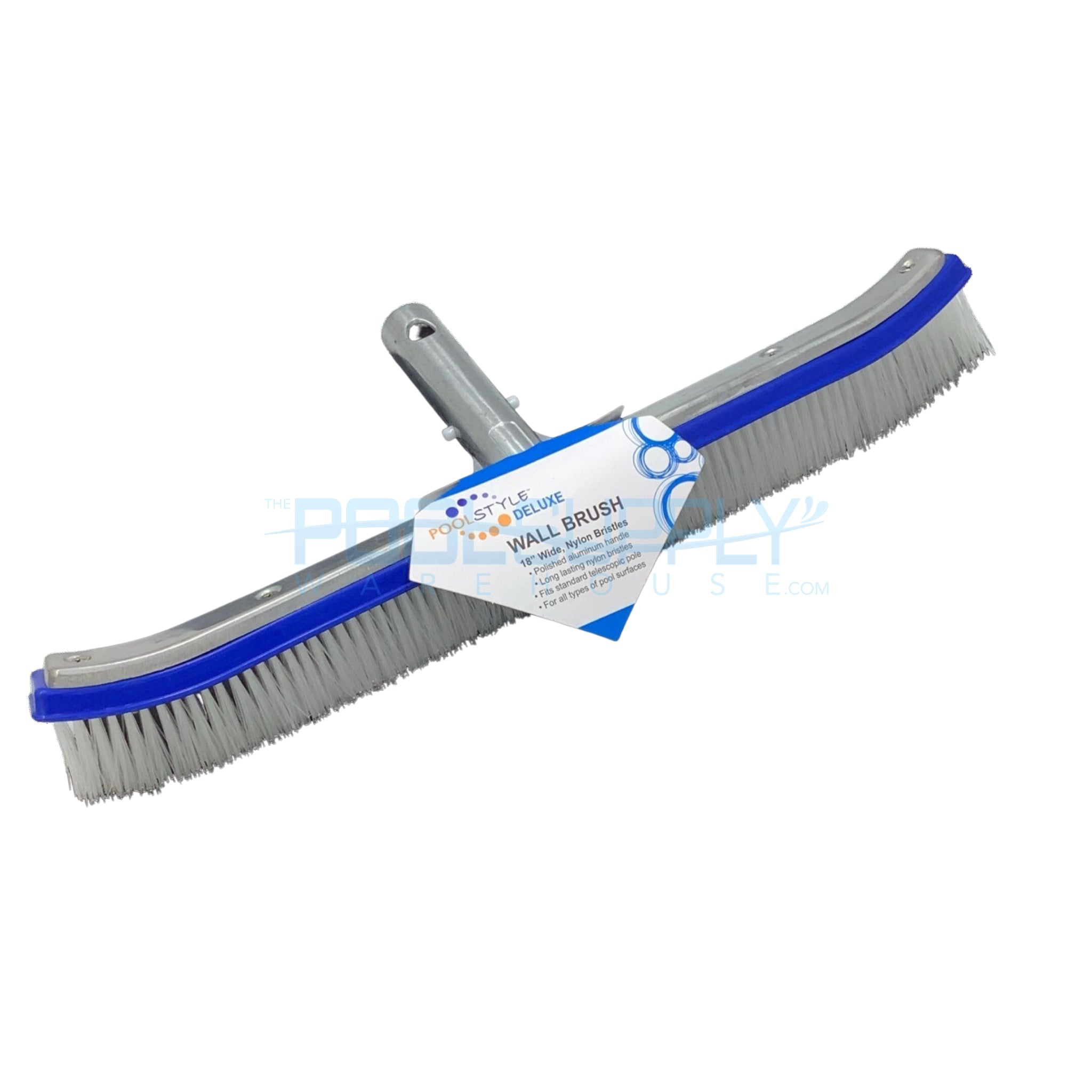 PoolStyle 18” Classic Series Metal Back Wall Brush - K025BU/SCP/NY - The Pool Supply Warehouse