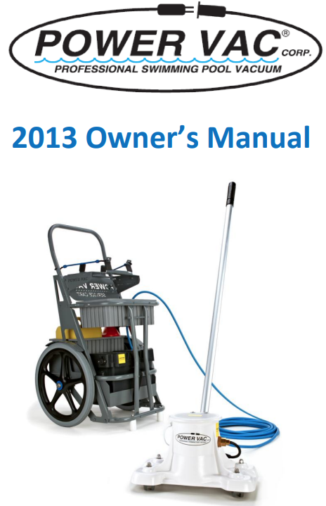 Power Vac 2100/2200/2500/3000 Owner's Manual