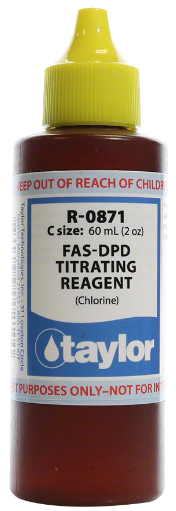 Taylor 2 oz. FAS-DPD Titrating Reagent (Chlorine), Clear - R-0871-C-12