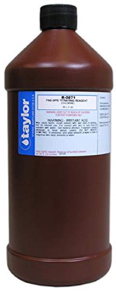 Taylor 32 oz. FAS-DPD Titrating Reagent (Chlorine), Clear - R-0871-F