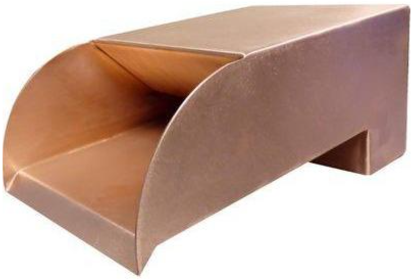 Bobe 8" Copper Radius Scupper - RC-8