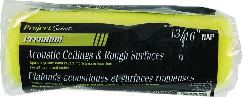Linzer 9" 13/16" Slit Foam Cover Rough Surface Paint Roller - RC181-9