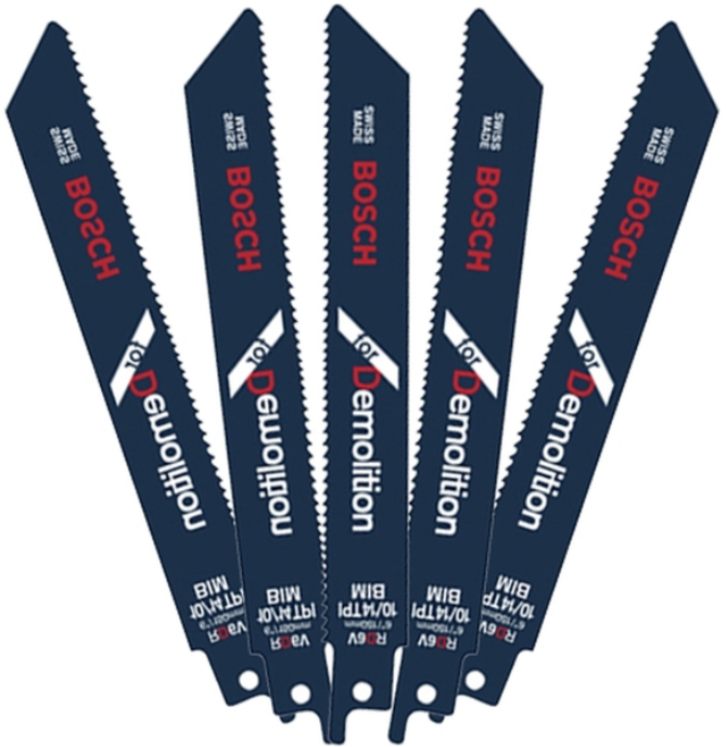 Bosch 12" 10/14 V TPI All-Purpose Demolition Reciprocating Saw Blade (5 Pack) - RD12V