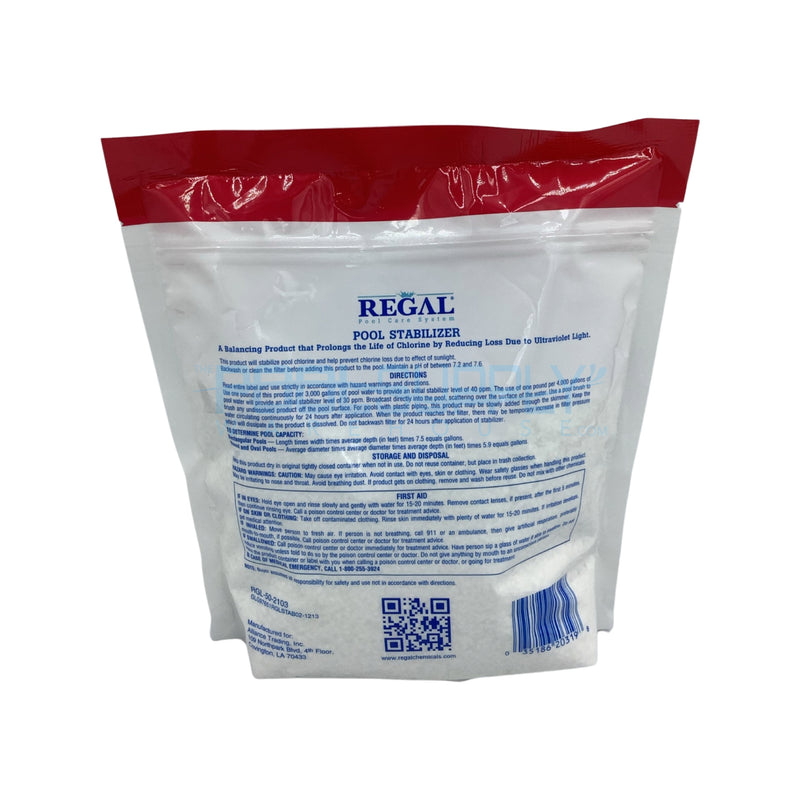 Regal Pool Stabilizer 2 Lb. Pouch - PCYA2-RG - The Pool Supply Warehouse