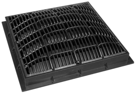 Super-Pro 12" Square Main Drain Frame & Grate - SG6404721 V