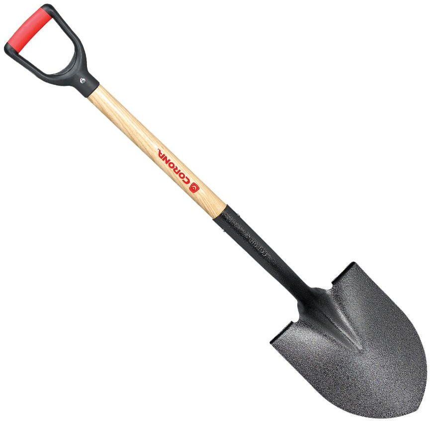 Corona 16 Gauge 30" Wood Handle #2 Round Point Shovel - SS 26010