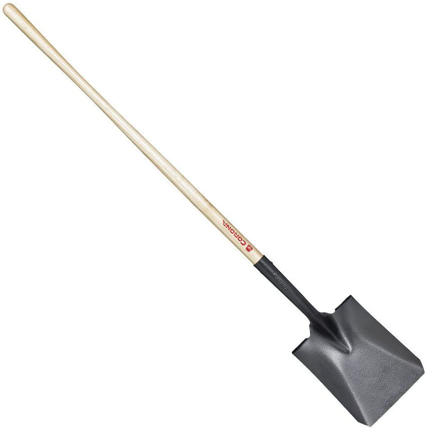 Corona 48" Wood Handle 15 Gauge #2 Square Point Shovel - SS 27000