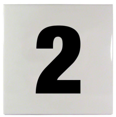 Inlays 6x6" Ceramic Tile 4" Letter