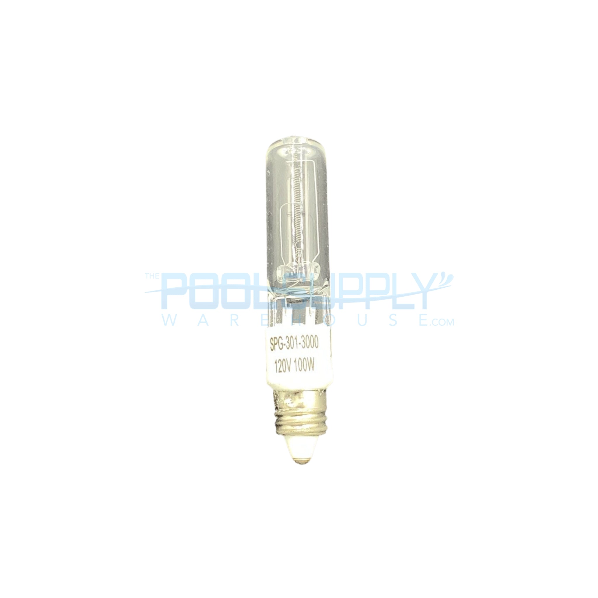 Super-Pro 2-3/4” Long 100W, 120V, Mini-Can Base, Halogen Quartz Bulb - JD100MC/120 - The Pool Supply Warehouse