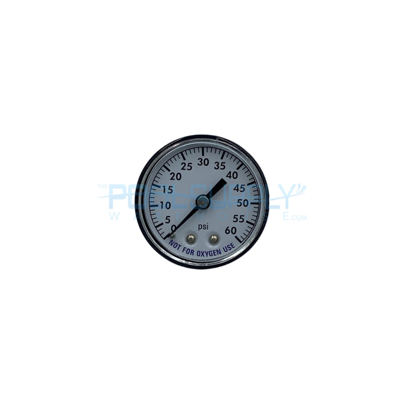 Super-Pro Filter Pressure Gauge 0-60 PSI Side Mount - 80960BU - The Pool Supply Warehouse