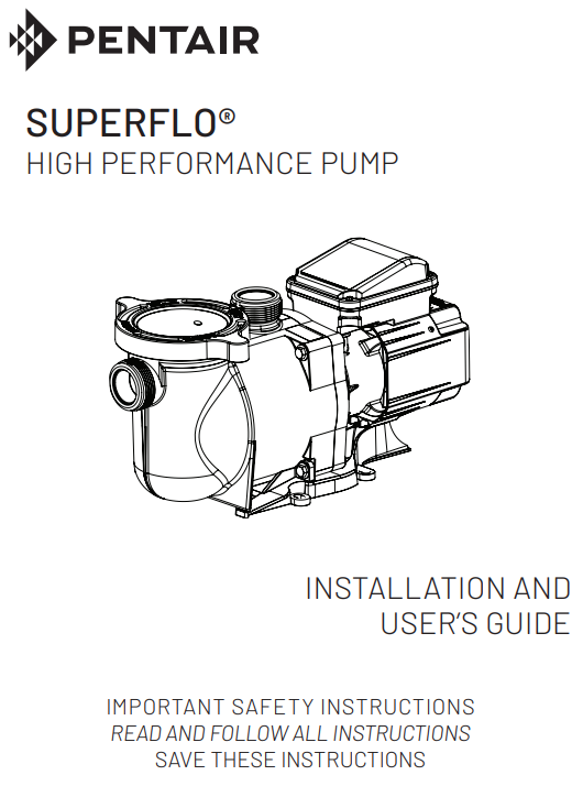 SuperFlo Pump Installation Manual