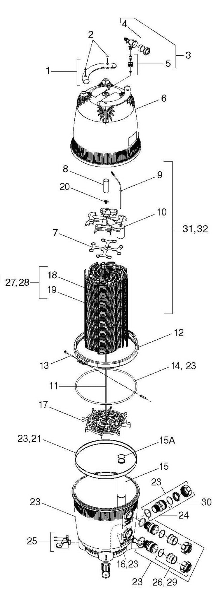 60 SQF DEV Series Diatomaceous Earth Filter - DEV60