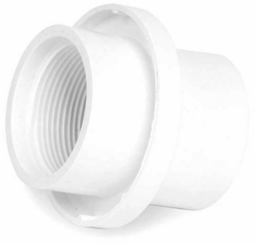 Color Match 1-1/2" Threaded Wall Fitting, White - TWF01