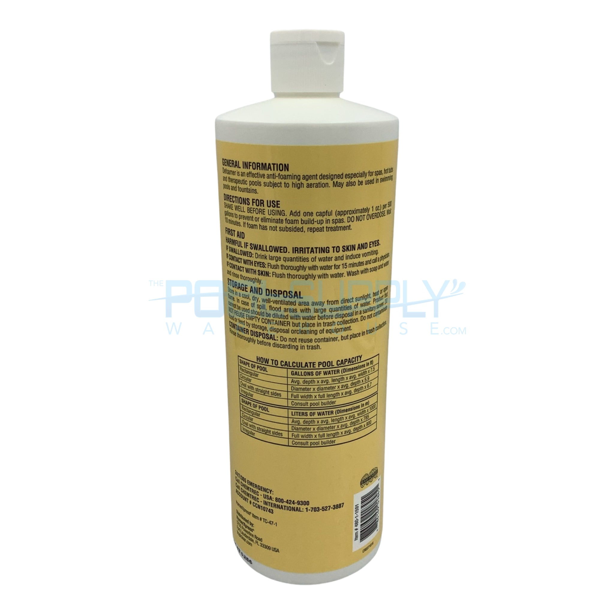 TropiClear Defoamer 1 Qt. - TC-47-1 - The Pool Supply Warehouse