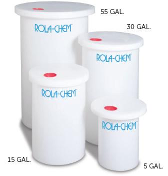 Rola-Chem Chemical Feed Tank - 55 Gallon - 561455 - The Pool Supply Warehouse