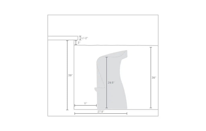 Ledge Lounger Signature White Barstool - LL-SG-BS-42-W