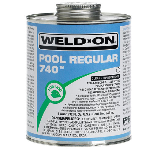 Weld-On® 740™ Pool Regular Quart-The Pool Supply Warehouse